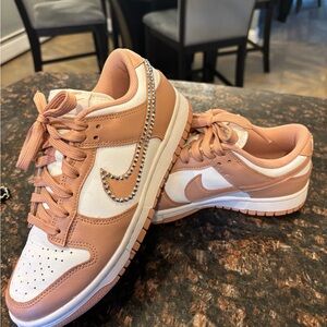 Stylish Women's Sneakers in White and Tan